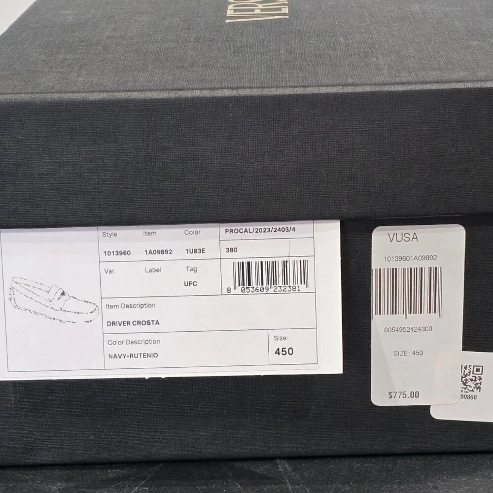 $775- Versace Driver Crosta Slip-On Loafers- Size 45/12 (RARE)
